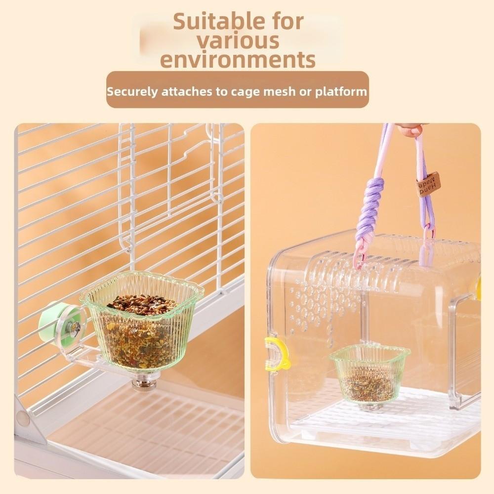 Plastic Parrot Feeder Magnetic Base Water Feeding Basin New Bird Feeding Bowl  Cage Accessories