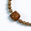 Indian Sandalwood Multi-Circle Bracelet with Horse Racing Ring - Retro Chinese Style Buddhist Prayer Beads.