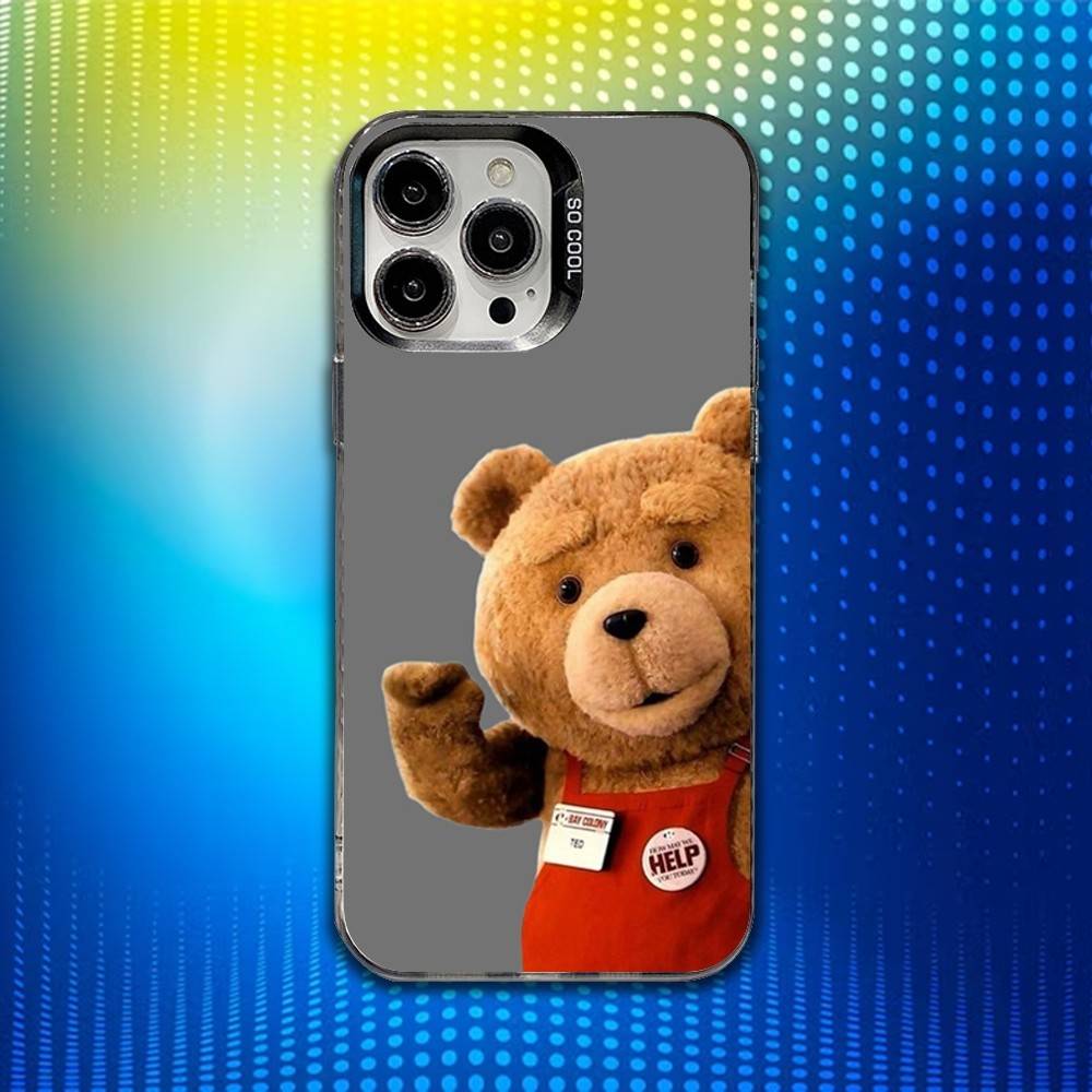 

T-Teddy Bear Movie Ted Phone Case For iPhone 16,15,14,13,12,11,Mini,Pro,SE,MAX White Matte Shockproof Cover iPhone15pro