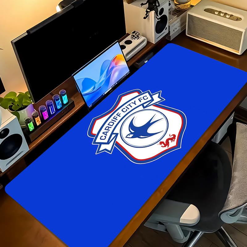 Cardiff City F.C Print Cushion Non-slip Laptop Tablet Big Mousepad XXL Mat Mini PC Playmat With Lock Edge
