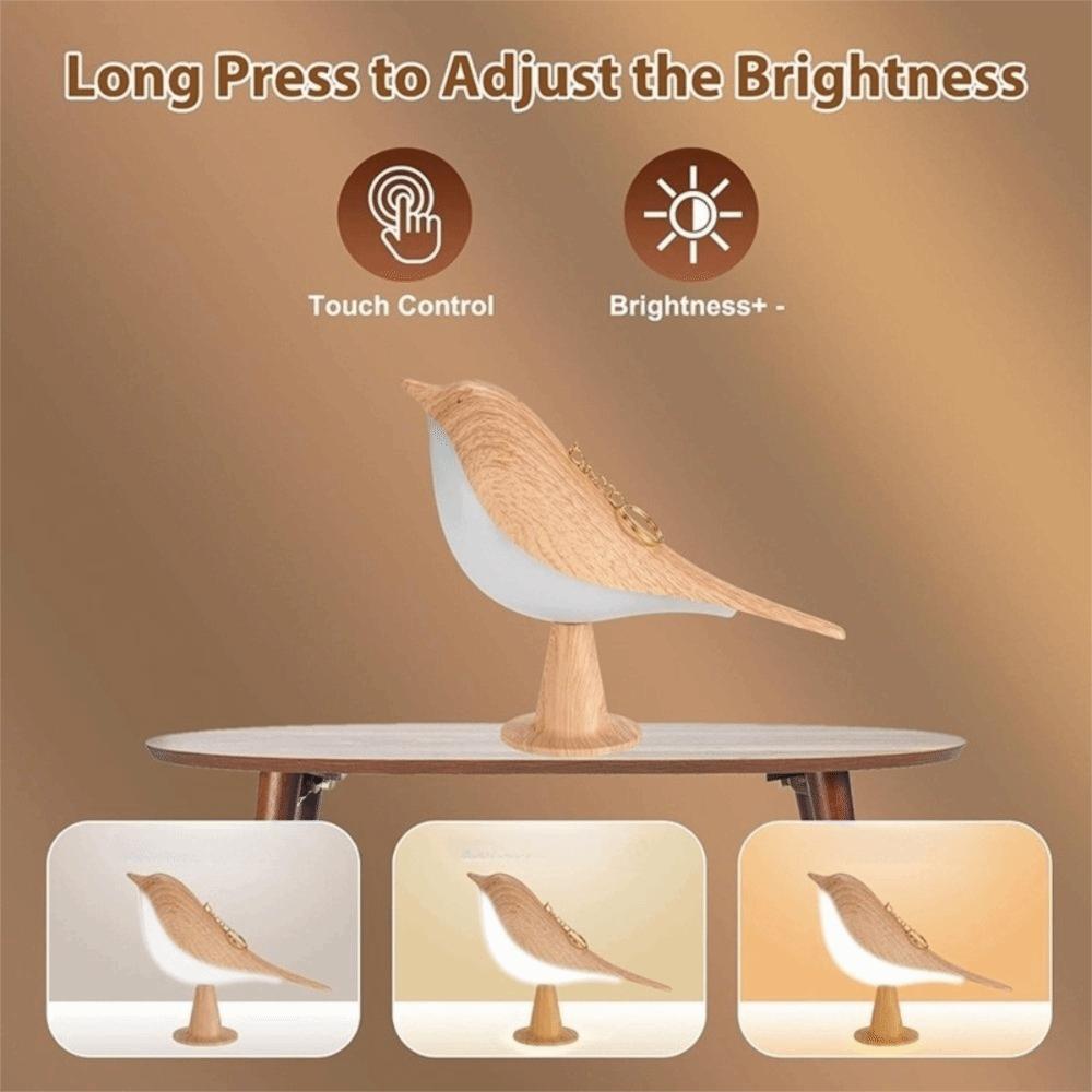 3 Color Temperature Small Desk Lamp Art Decor Cordless Lamp Bird Lamp Bedside Lamps Gifts