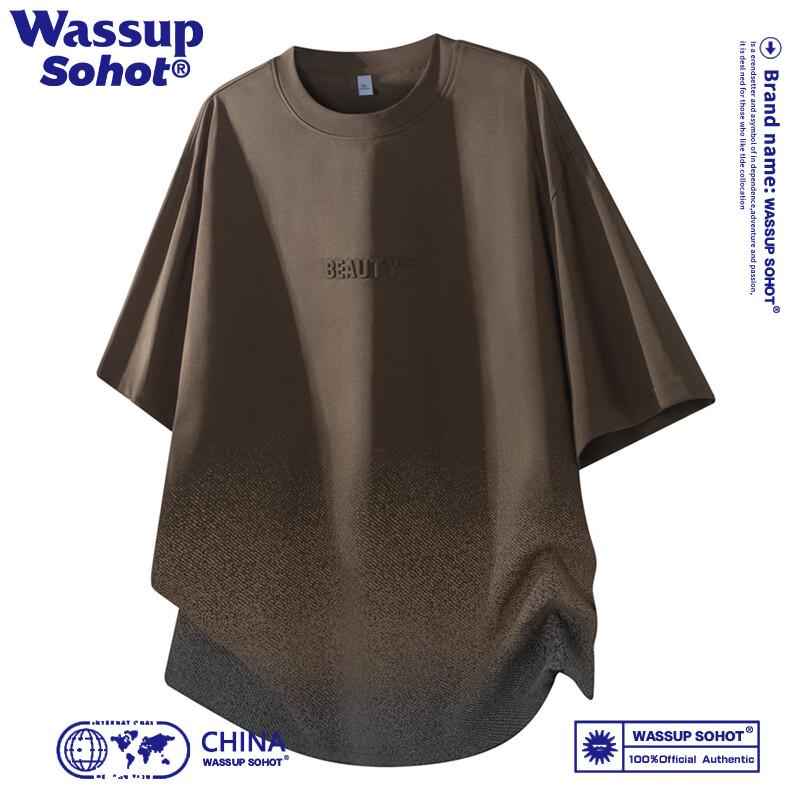 Wassup Sohot Men s Gradient Short Sleeve T-Shirt 4XL