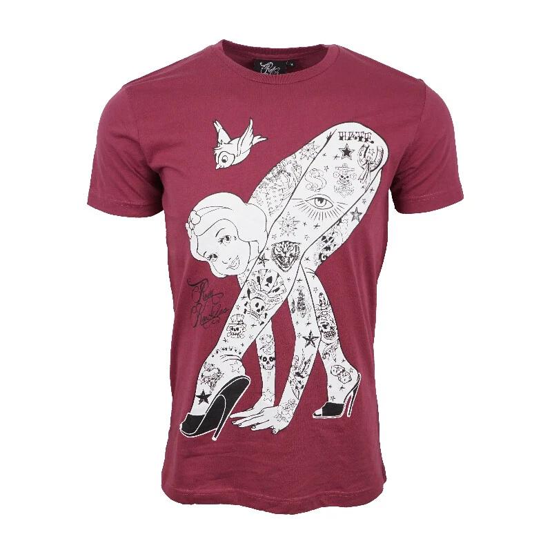 Rum Knuckles Unisexs Bendy 2 Burgundy T Shirt S