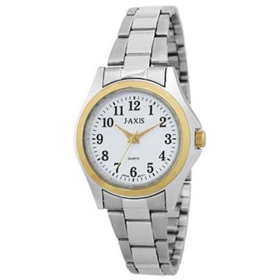 J-AXIS Damen SSL02-TW (Analog Quarz Damen Sonnenflamme) Runde Uhr Silber Analog