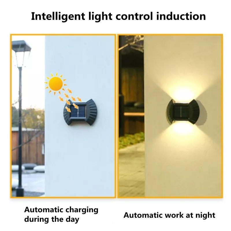 1Pcs Outdoor Solar Lampe LED Solar Licht Wall Street Licht Lampe Solar Powered Sonnenlicht 8 LED Lampe Garten Dekorative LM