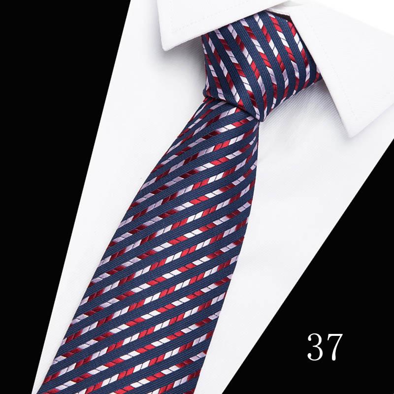 Necktie Man 7.5 cm Silk Tie Solid Color Gravatas Suit Accessories Fit Wedding Holiday Party