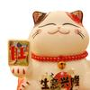 Chinese Cat Ornaments Animal Figurine Ceramic Waving Craft Sculpture Statue for Garden Indoor