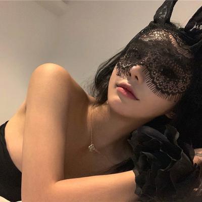 Sexy Lace Rabbit Ears Headband Female Live Streaming Host Hairpin Veil Cute Cat Ears Headband Mask Mesh Hair Accessories