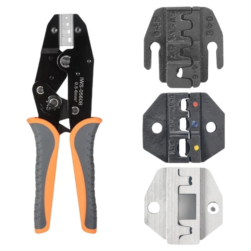 9Inch Ratcheting Crimping Tool Interchangeable Dies Crimping Pliers Wire Crimper Terminal Crimper Pliers Electrical Tool