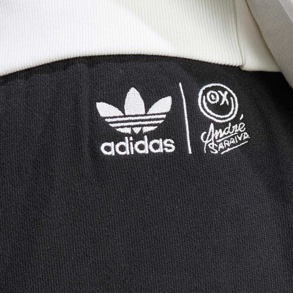 Adidas Originals X André Saraiva Collaboration Joggers Logo Print Fitted Elastic Cuff Sports Pants Women Joggers Black HY4265