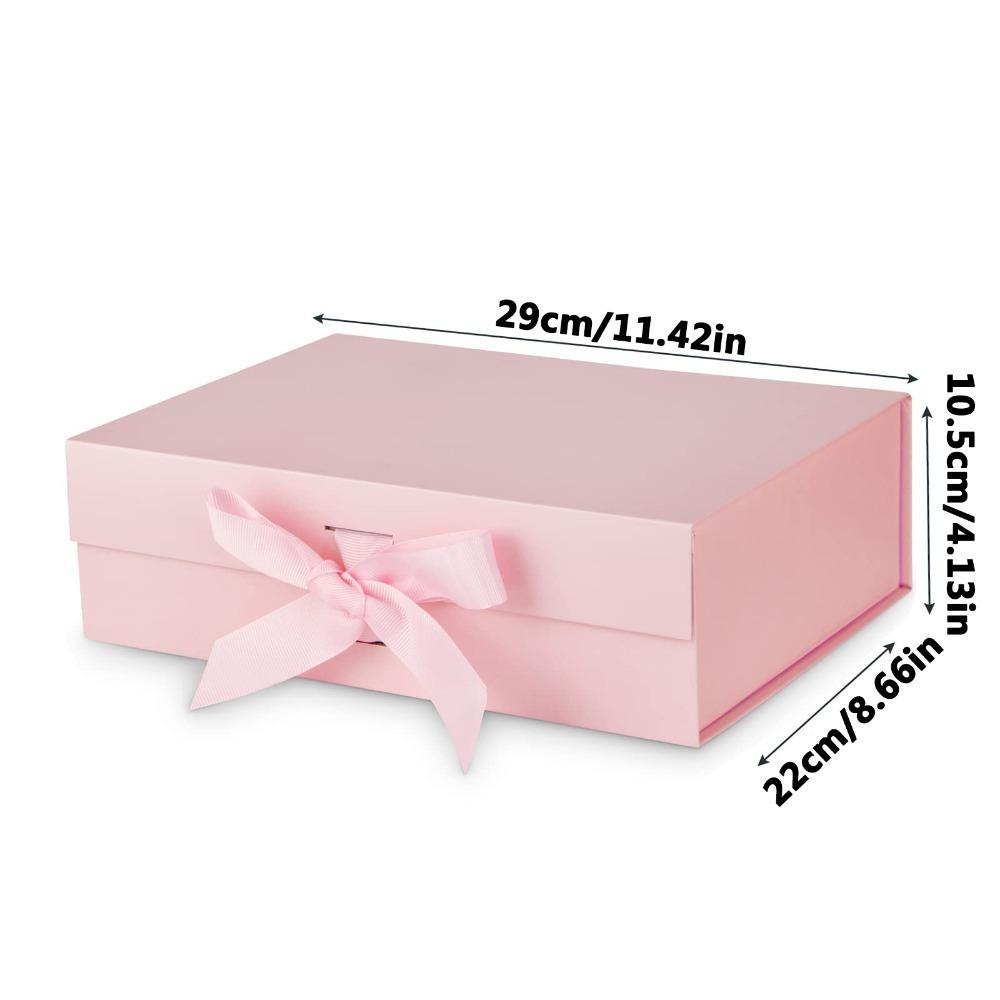 

1 шт. Подарочная коробка с крышкой и ленточными коробками для угощений, подарочная упаковочная коробка для подарка на день рождения, свадьбу, годовщину, вечеринку, пасхальные украшения, упаковочные материалы 1pc 29*22*10.5cm