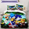 3pcs Duvet Cover Set (1*Duvet Cover + 2*Pillowcase, Without Core), Sonic Print Soft All‑Season Bedding Set, Home Bedroom Decor Gift