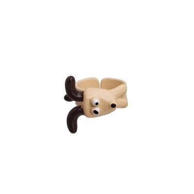 Cute and Quirky Cartoon Alloy Ring - Unique and Fashionable, Small and Niche Design, Open Mouth, Index Finger Ring
