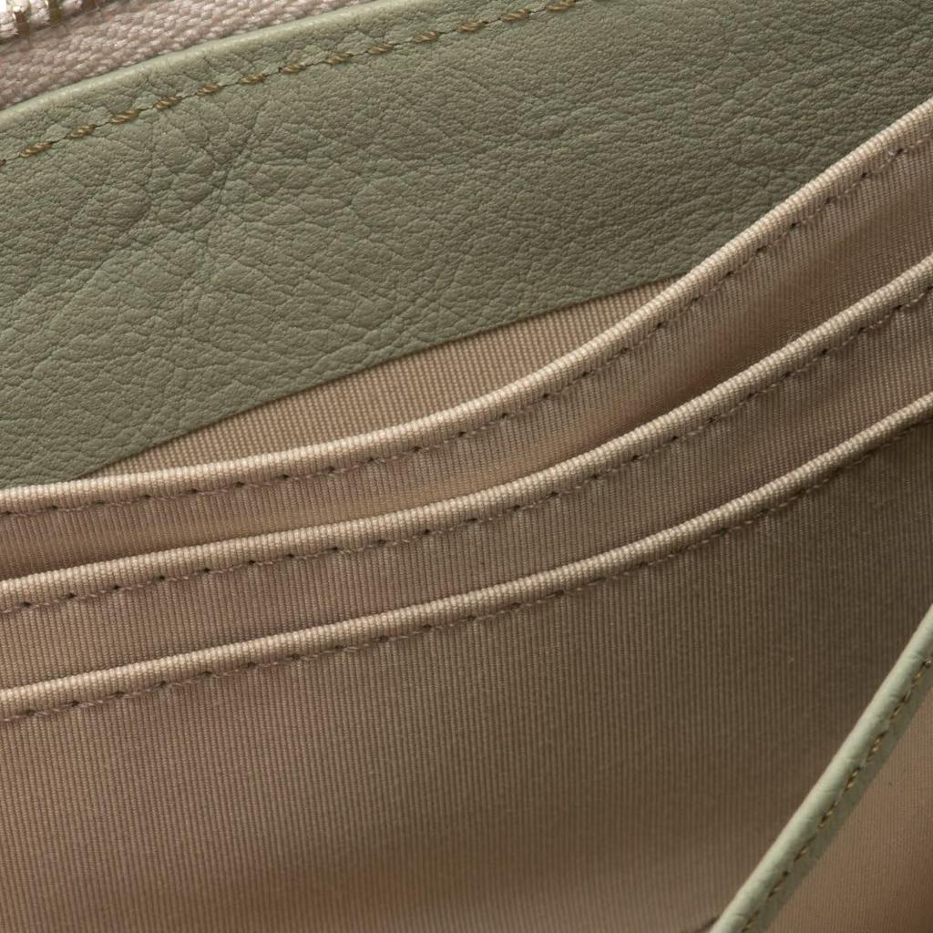 Margaret Howell Idea Fragment Case Soft Leather and Nylon Casual MHLW5EE1 Olive [Kiel] Women's