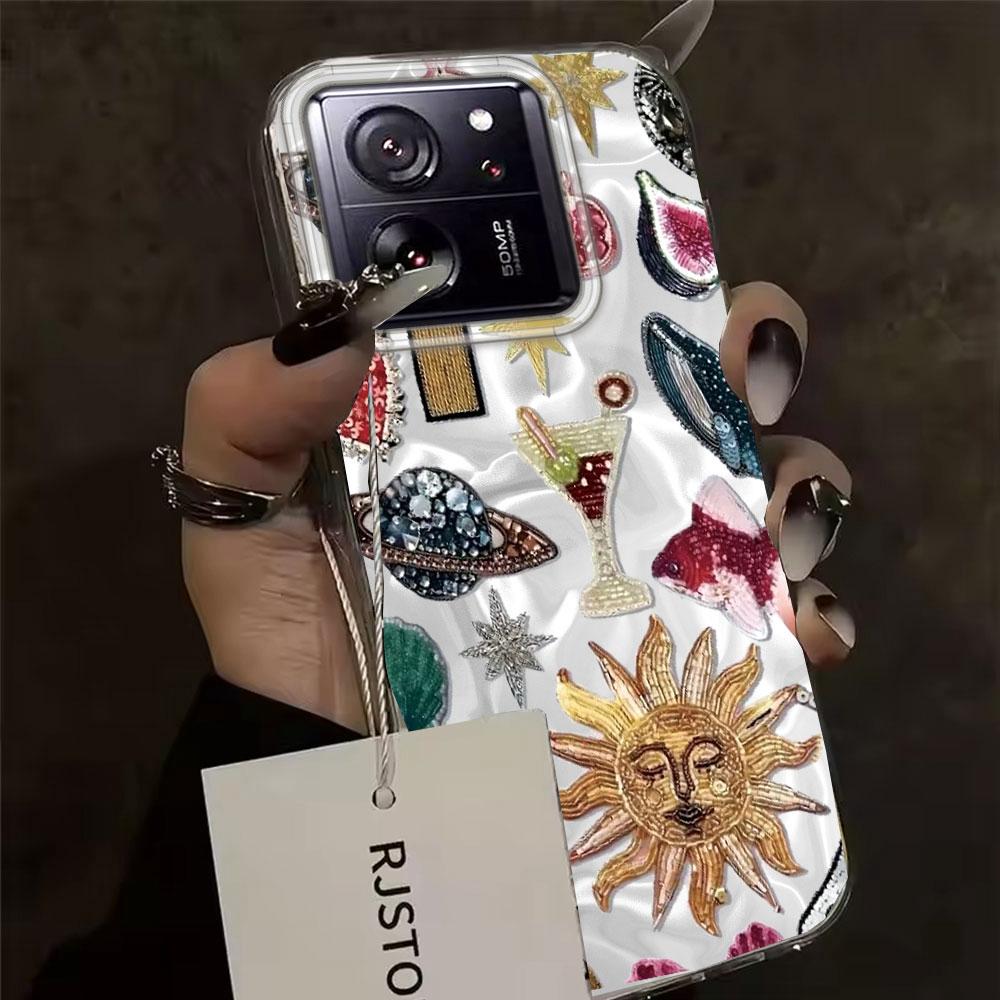 Summer Fruit Sun Face Water Texture Phone Case for Xiaomi 13T 14T 11 Lite Poco X5 M6 Pro X6 X3 Pro NFC C75 C71 C65 C61 M5S Cover