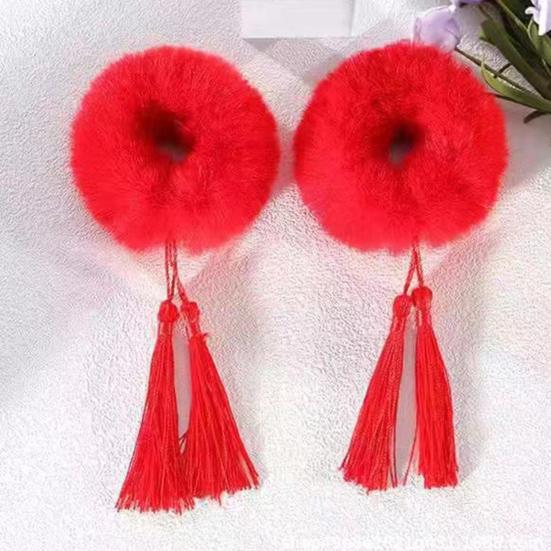 Scrunchies pentru păr Cadouri roșii Elasticitate ridicată Adorabil Anul Nou Chinezesc Legături de păr pentru copii