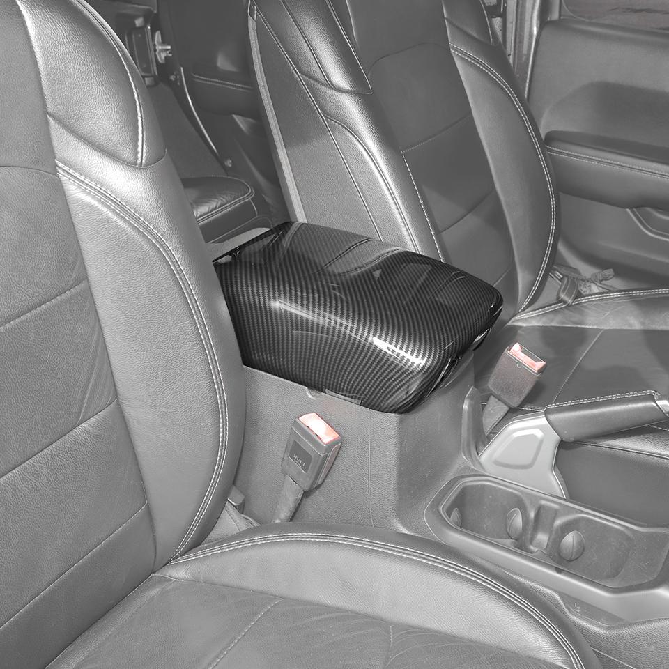 ABS Armlehnenbox Dekorpaneel Dekoration Abdeckung Aufkleber Für Jeep Wrangler JL JT Gladiator 2018 Up Autoinnenraumzubehör