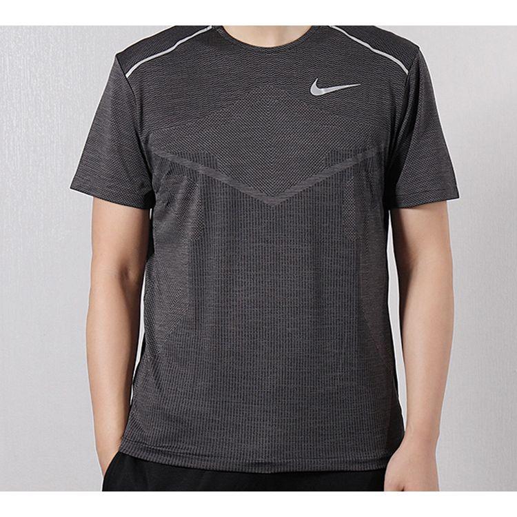 Nike Techknit Ultra Reflective Running Short Sleeve T-Shirt Men Tops Gray AJ7616-010