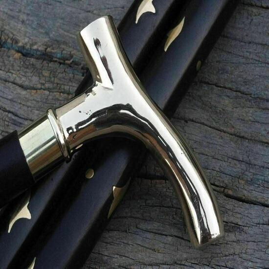 

Антикварный стиль Викторианский Винтажный Дизайнерская Латунная Ручка Трость Деревянная Трость M аэро