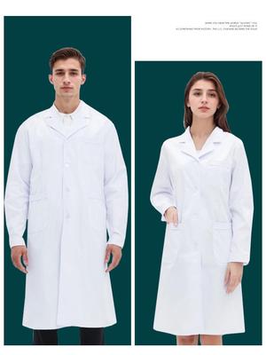 Unisex Custom Logo Long Sleeve Laboratory Coat