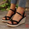 Fashion Cross Strap Extreme High Heel Sandals Women Fashion Summer Buckle Platform Sandal Ladies 2025 Anti Slip Wedge Sandals for Woman