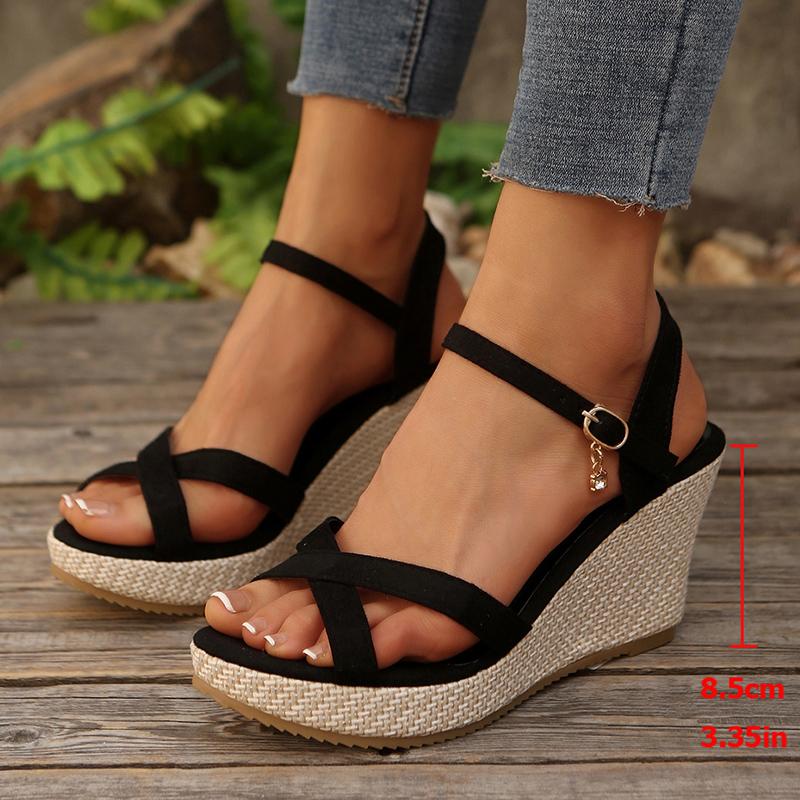 Fashion Cross Strap Extreme High Heel Sandals Women Fashion Summer Buckle Platform Sandal Ladies 2025 Anti Slip Wedge Sandals for Woman