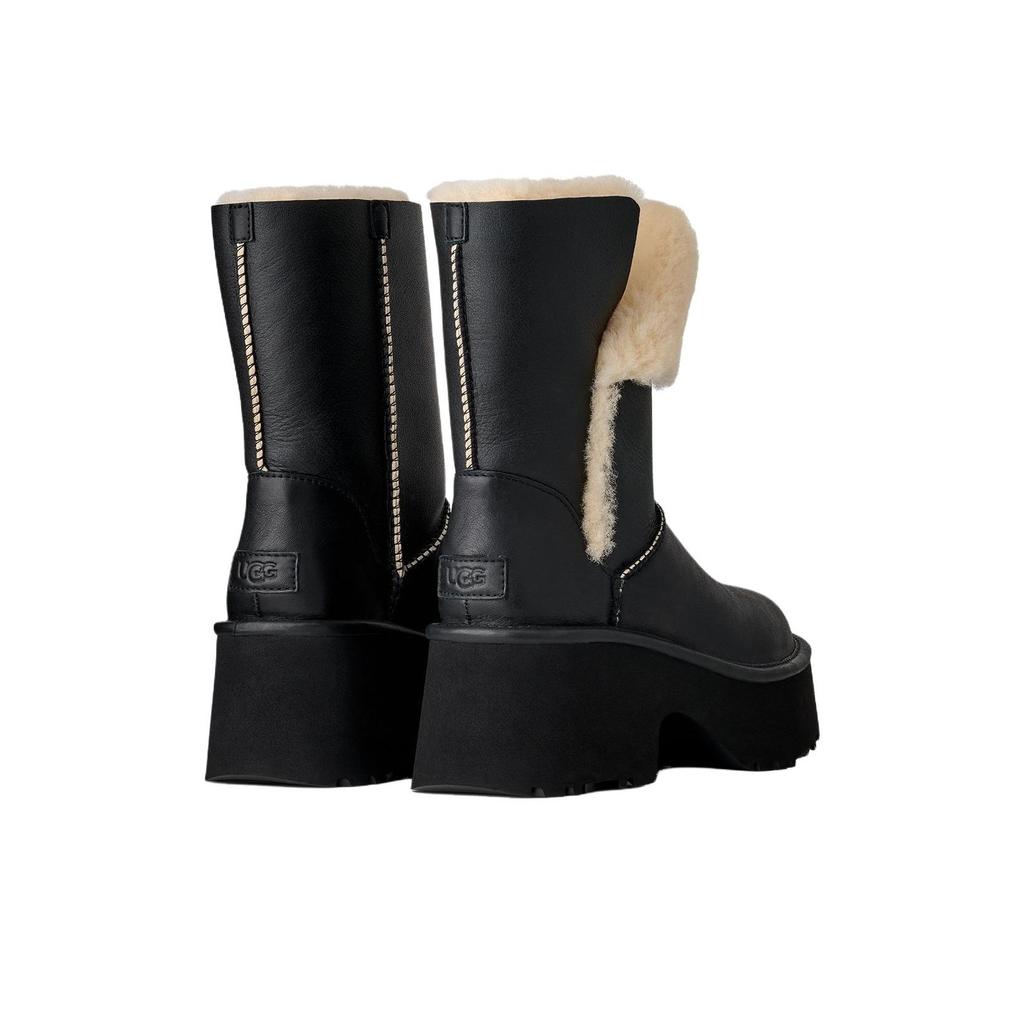 UGG Classic Novelty Esmee Warm Leather Fashionable Snow Boots Women boots Black 1172590-BLK