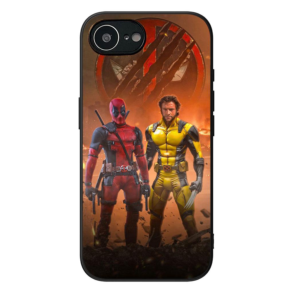 Wolverine Marvel Deadpool Casing Phone Cover for Apple iPhone 16 15 14 11 Pro Max 7 8 Plus SE2 SE3 SE 2022 2020 Case