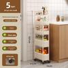 Tall Multi-Layer Kitchen Storage Rack for Narrow Spaces