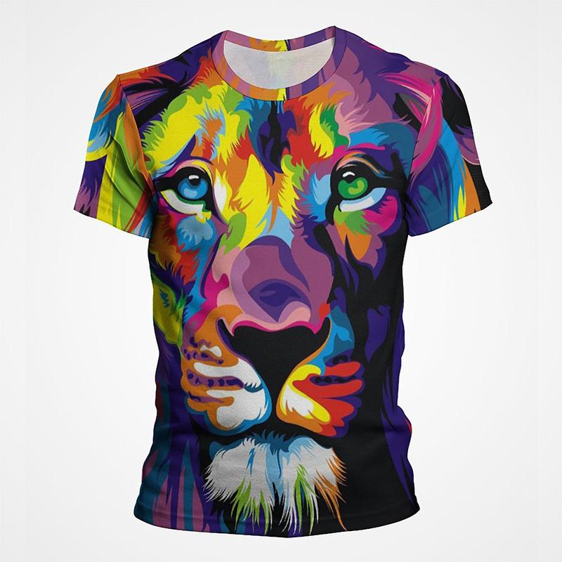 

Funny Animal Lion 3D Printed T-Shirt For Men Women Fashion Casual Cool Graphic T Shirt Streetwear Oversized Tee Tops Clothes S
