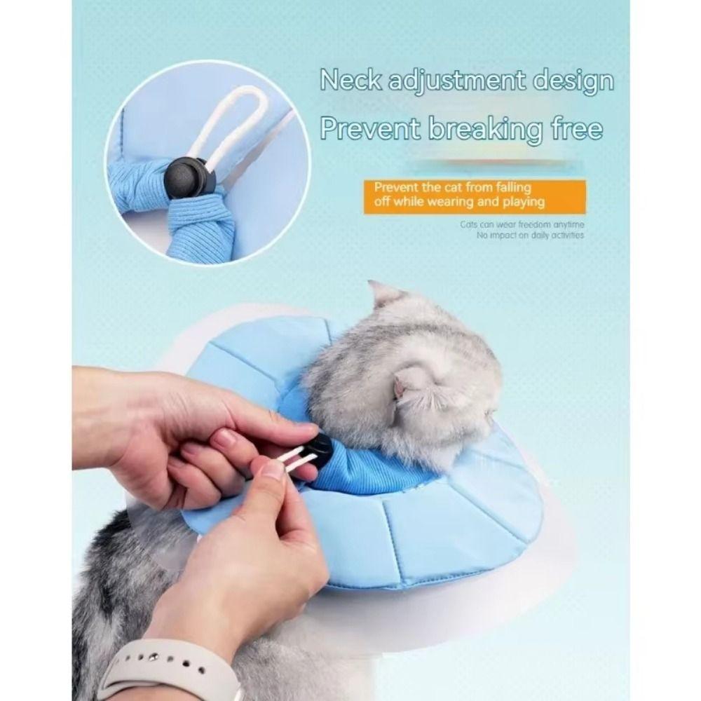 Adjustable Cat Elizabeth Circle Double-layer PVC Kitten Neck Cone Soft Pet Cone Collar  Recovery