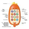 609 Ice Lolly Shape Teether Musical Telephone Baby Early Learning Phone Toy with Music and Light