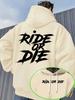 Sudadera con capucha unisex con estampado de letras "Ride Or Die" en la espalda, jersey holgado, ropa urbana americana, otoño invierno, top casual con capucha