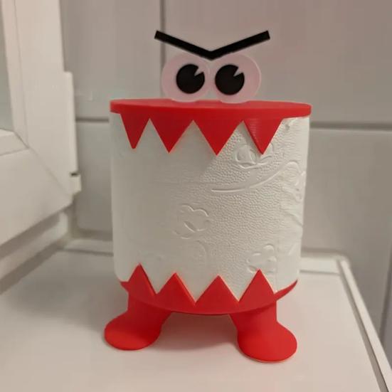 Toilet Roll Holder Paper Rack Cartoon Shape Universal Easy to Install Bathroom Free Standing Countertop Tissue Holder