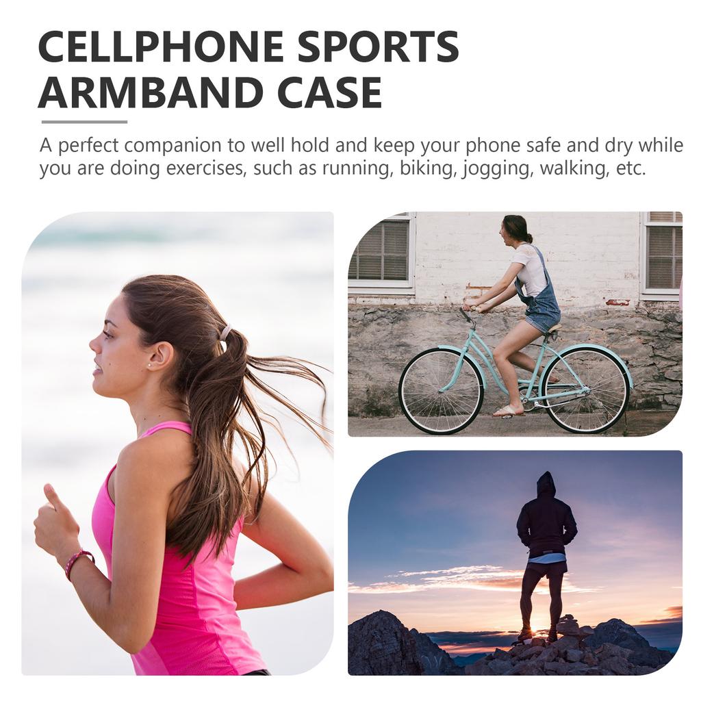 Premium Breathable Lightweight Sports Phone Armband for Running Jogging Biking Outdoor Workout Arm Cellphone Pouch Sleeve Holder 6