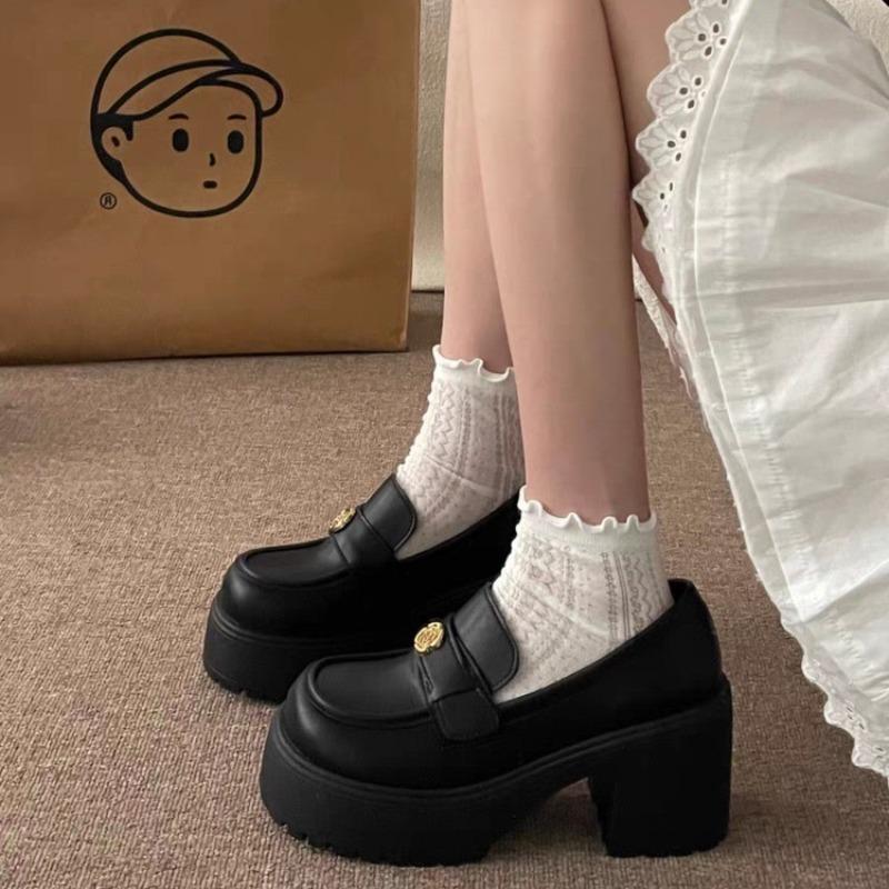 Fashion Autumn New Thick Heel Shoes Women's Fashion Round Head Deep Mouth Thick Sole Anti-slip Wear-resistant High Heels