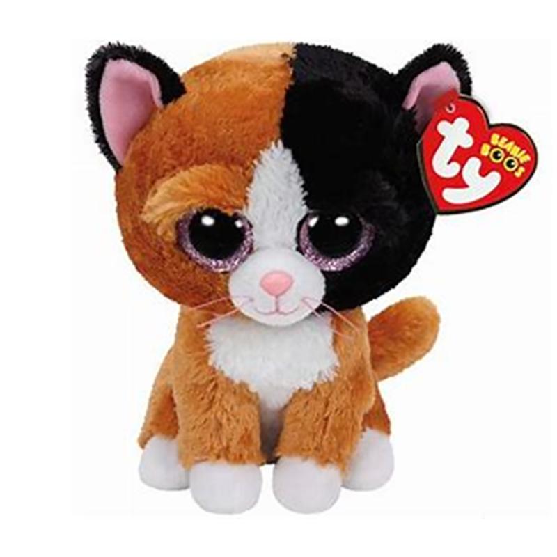 15cm Ty Beanie Animal Plush Doll Color Dinosaur Sequins Dinosaur Series Smooth Soft Plush Toy Birthday Christmas Gift