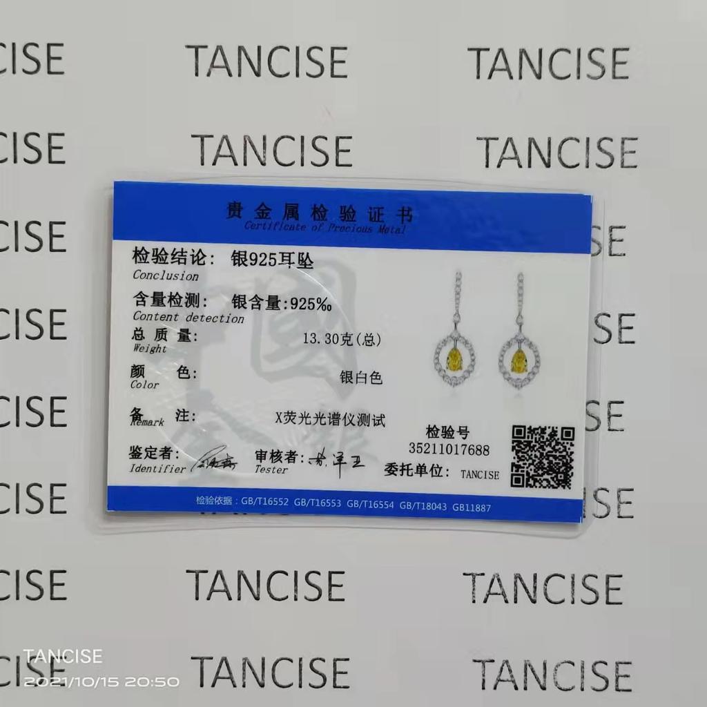 Tancise 925 Sterling Silber Zirkon Ohrringe Tropfen Ohrringe für Frauen Hochzeit Party Geschenke