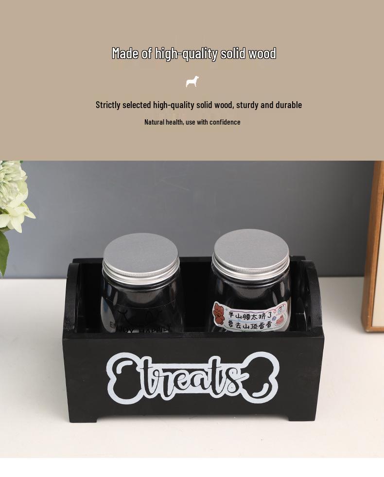 Wooden Pet Food & Toy Storage Box