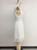 2026 Summer Resort White V-Neck Strap Dress