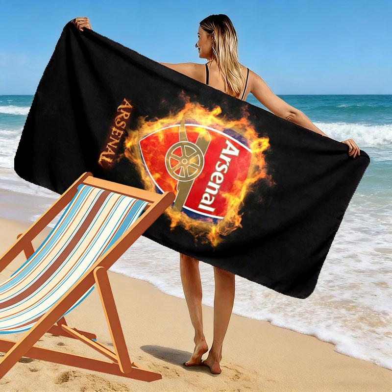 Arsenal F Print Beach Towel, Large Soft Quick Dry Towel for Beach Camping Swimming