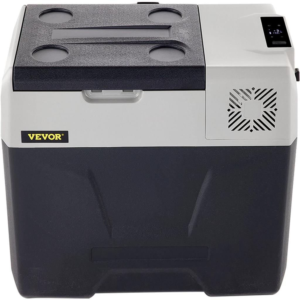 VEVOR Car Refrigerator, 12 Volt Car Refrigerator Fridge, 50 L Single Zone Portable Freezer with Wheels and Handle, -4 degrees F-68 degrees F