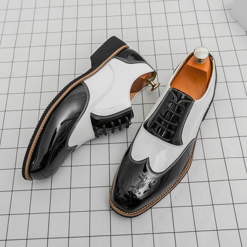 

2025 внешняя торговля новый мужской тонкий формальный костюм средней длины гольфы джентльменские деловые полосатые костюм кожаные туфли 39