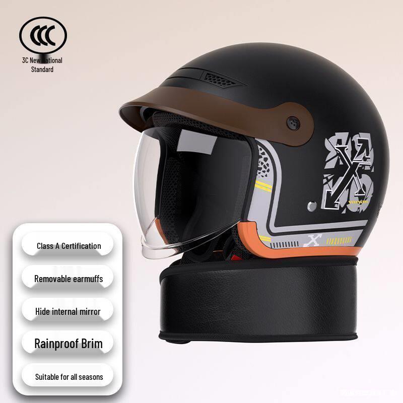 Certified 3C Electric Vehicle Helmet with Winter Ear Protection and Hidden Visor