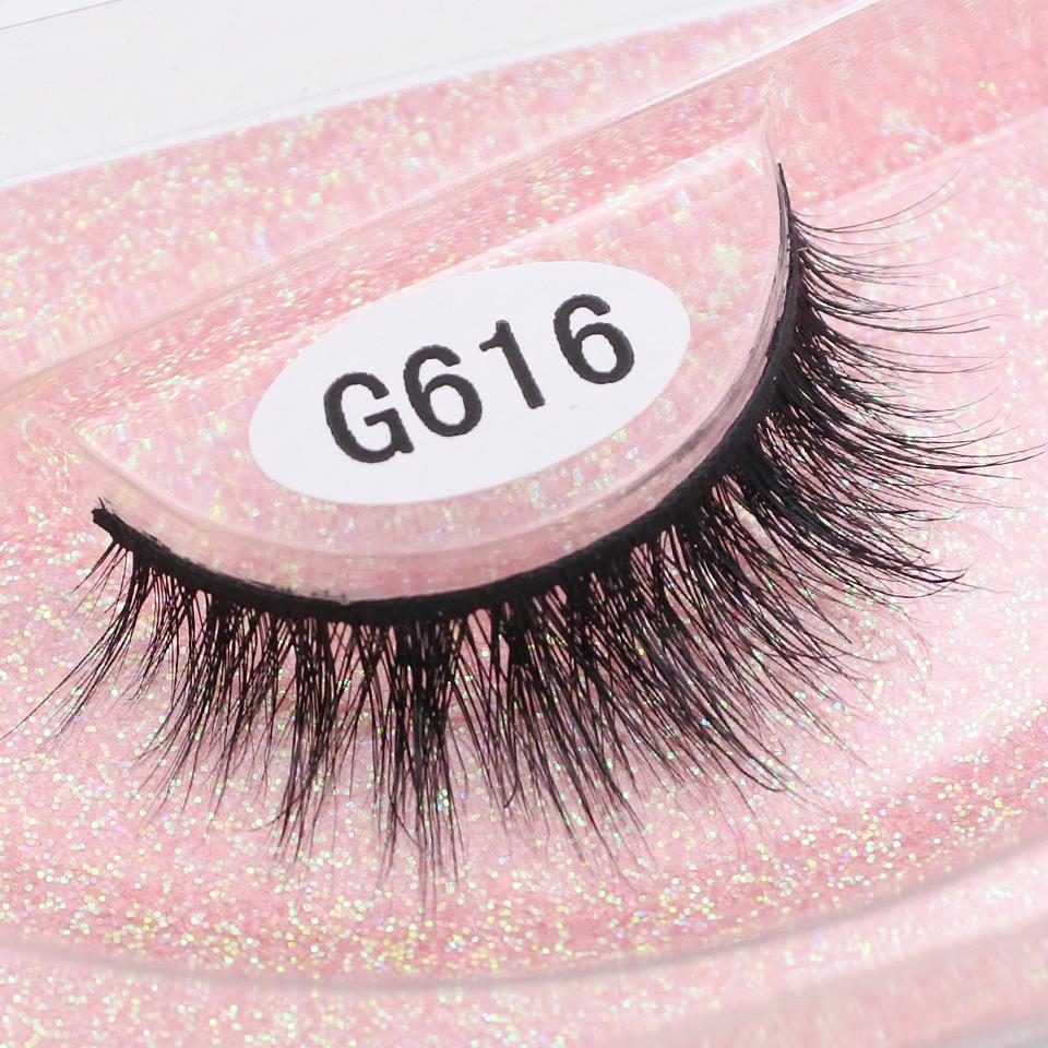 1 Pair Mink Lashes Wholesale Fluffy Natural Lashes Vendors Makeup 3d Mink Lashes