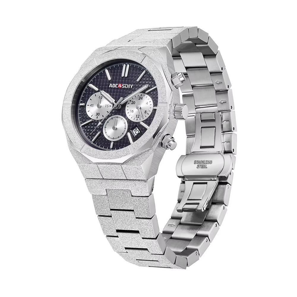 Alloy Quartz Wristwatch Dazzling Brightness New Watch Men Luminous Chronograph Business Waterproof Male Watches with Date