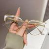 Fashion Cat Eye Women's Reading Glasses 2025 Brand Designer Hollow Metal Lace Optical Glasses Frames Anti Blue Light Eyewear