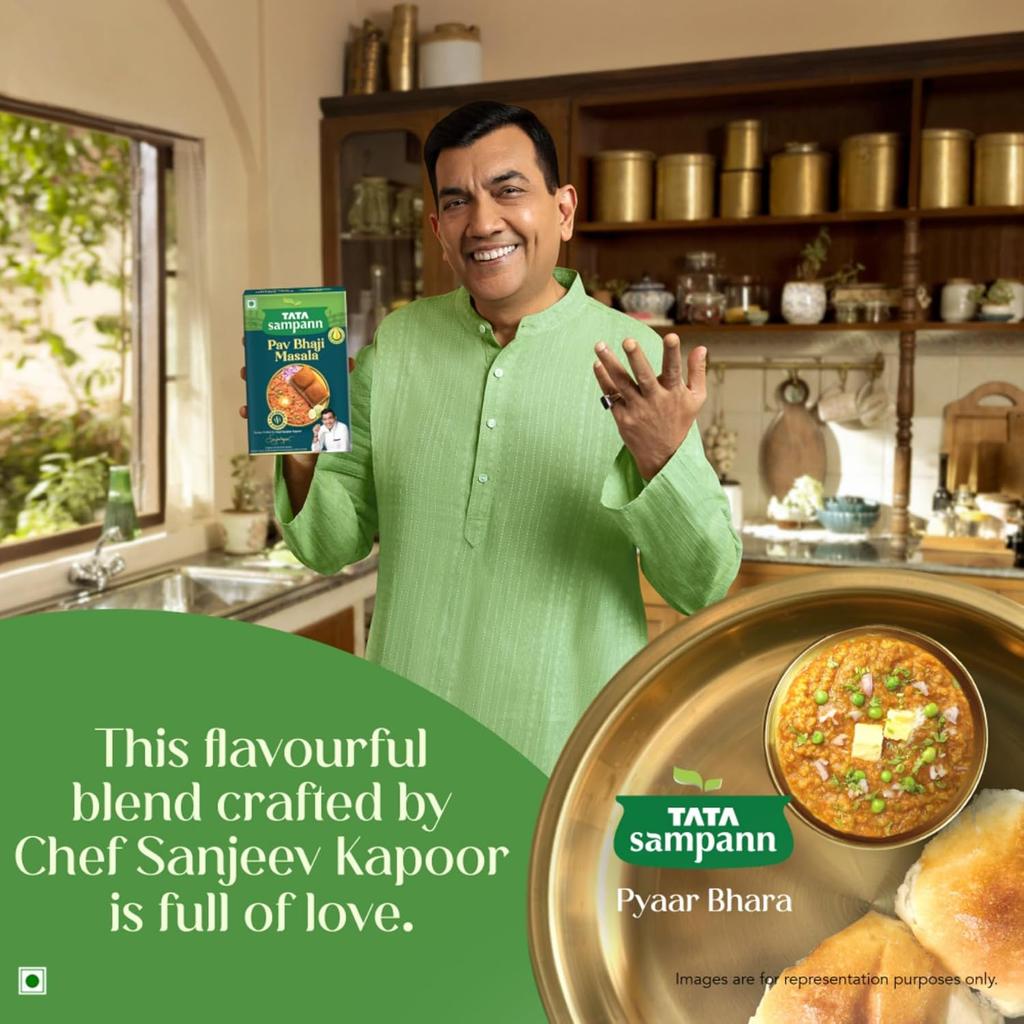 Tata Sampann Pav Bhaji Masala Powder With Natural Oils For Authentic Flavor By Sanjeev Kapoor 100 g