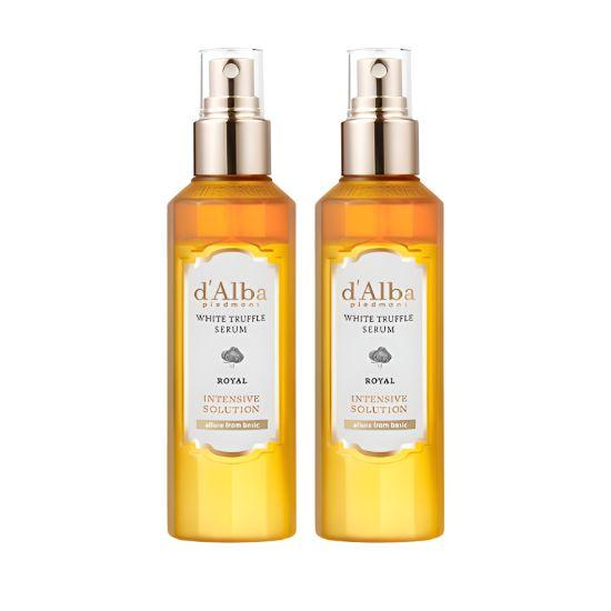 d Alba White Truffle Royal Intensive Serum Vegan Brightening Nourishing Face Serum Set 160ml x2