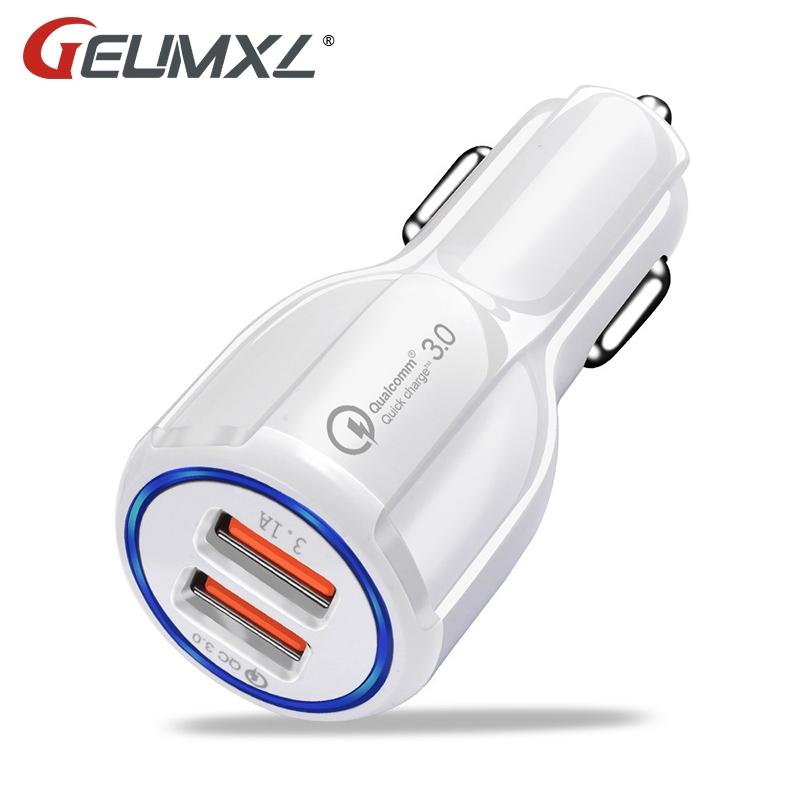 

Автомобильное зарядное устройство 3.1a 2usb, быстрая зарядка 2,0 3,0, автомобильное зарядное устройство для мобильного телефона, адаптер для Samsung Xiaomi и кабель Micro Usb Type C, 1 м Charger